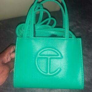 Small Green screen TELFAR shopper